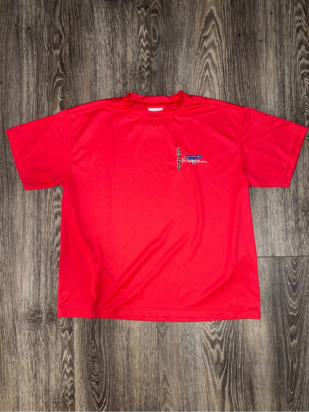 Red Vintage Powerade shirt with embroidered logo Size Large